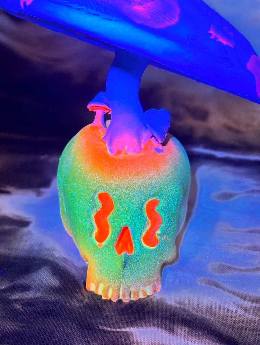 Instagram post by Eric Tonzola: I have a few of these available for $30 a skull. More to will be coming reach out if interested or come by the studio @switchboard